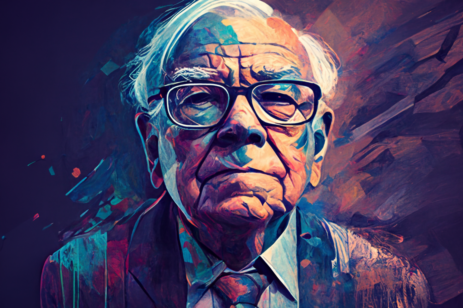 Warren Buffet Paint Art